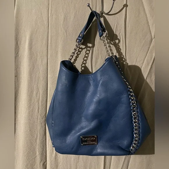 bebe Blue Hobo Chain Accent Shoulder Bag. EUC - Picture 1 of 5